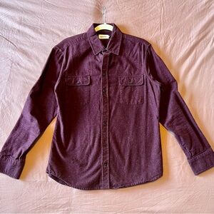 Taylor Stitch - Flannel Chamois Red Button Up Long Sleeve Shirt. Size: M-40